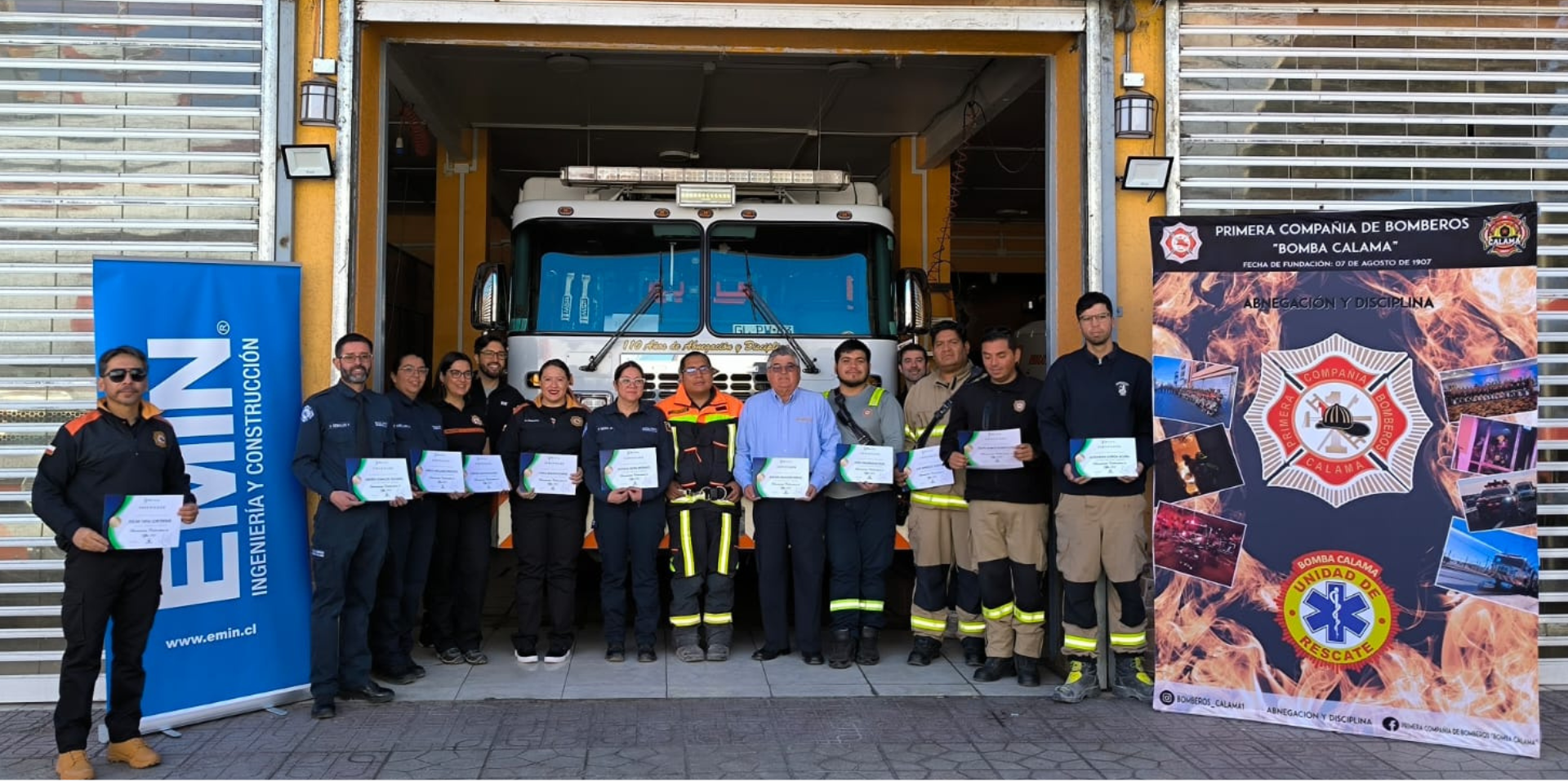 EMIN impulsa formación en herramientas digitales para Cuerpo de Bomberos de Calama